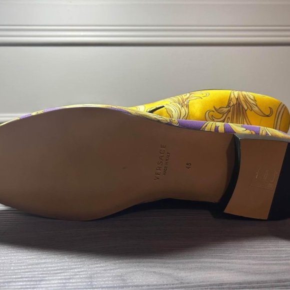 Men’s Versace Purple & Gold Barocco Goddess Slippers - Picture 4 of 4